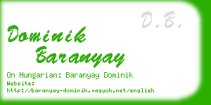 dominik baranyay business card